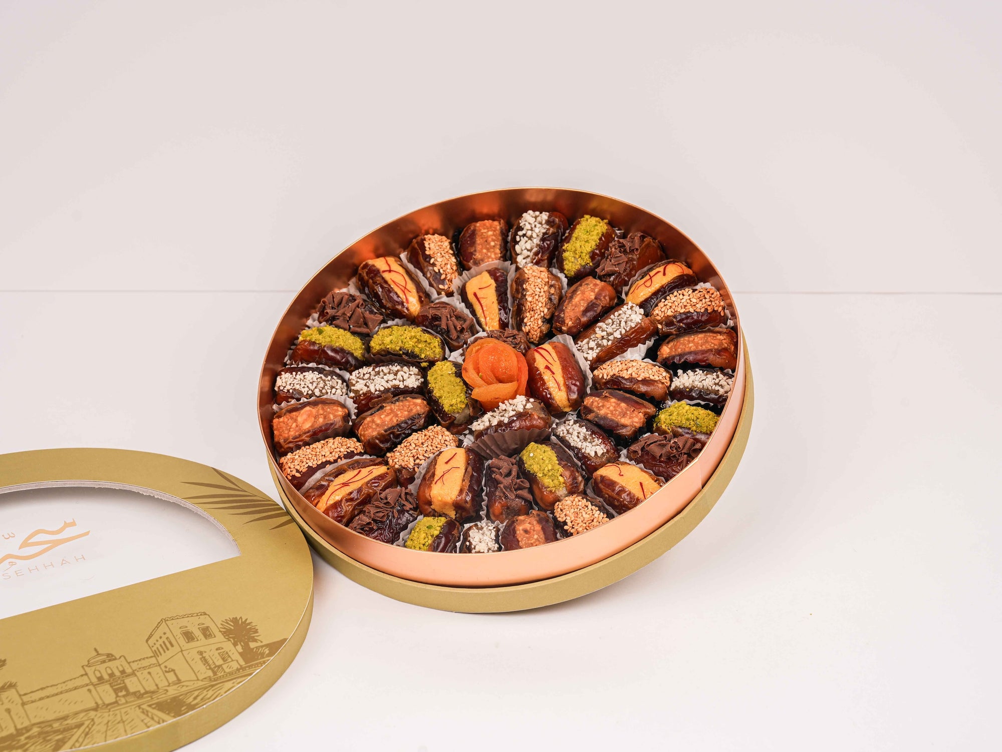 STUFFED DATES ROUND BOX