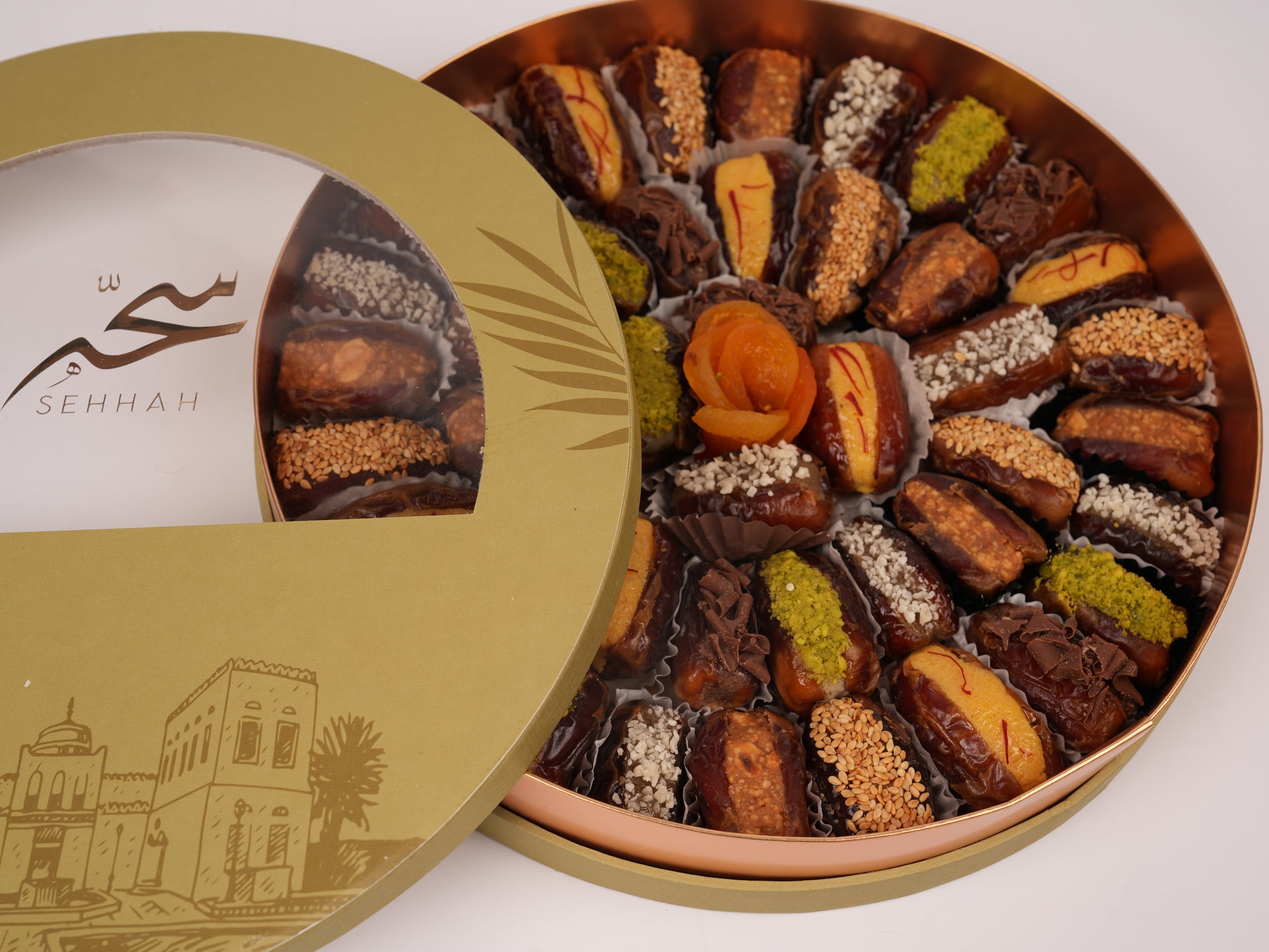 STUFFED DATES ROUND BOX