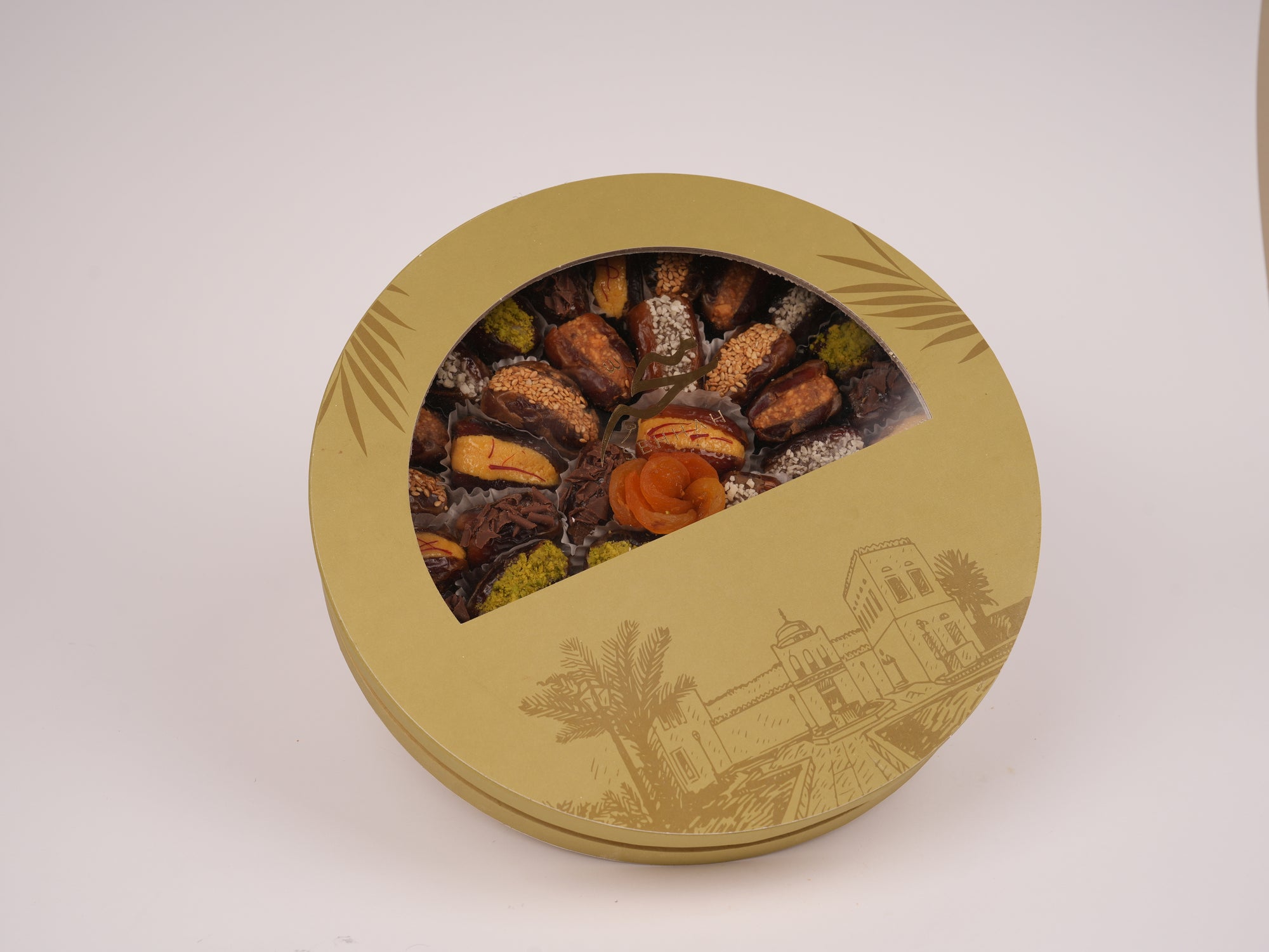 STUFFED DATES ROUND BOX