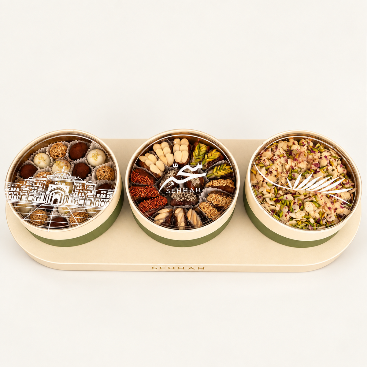 MIXED DATES OVAL TRAY