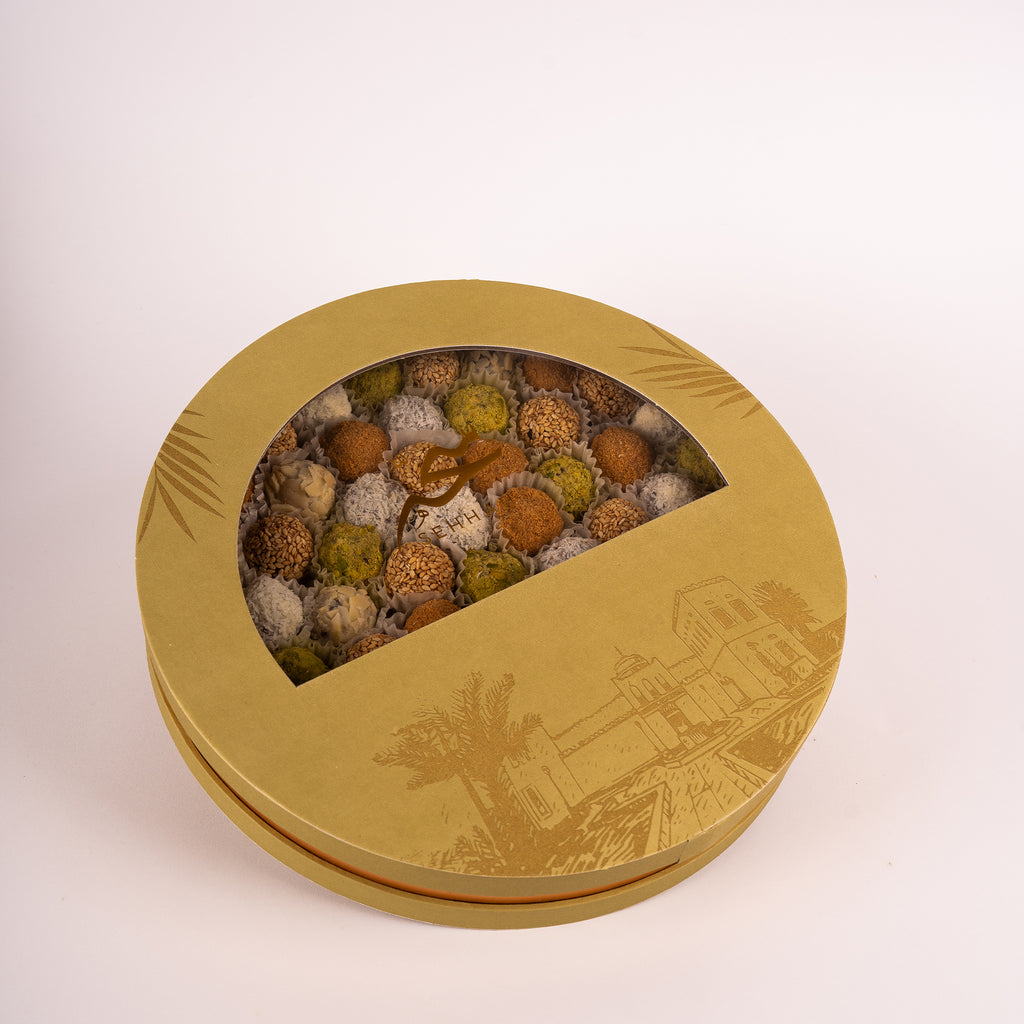 DATES MACADAMIA ROUND BOX