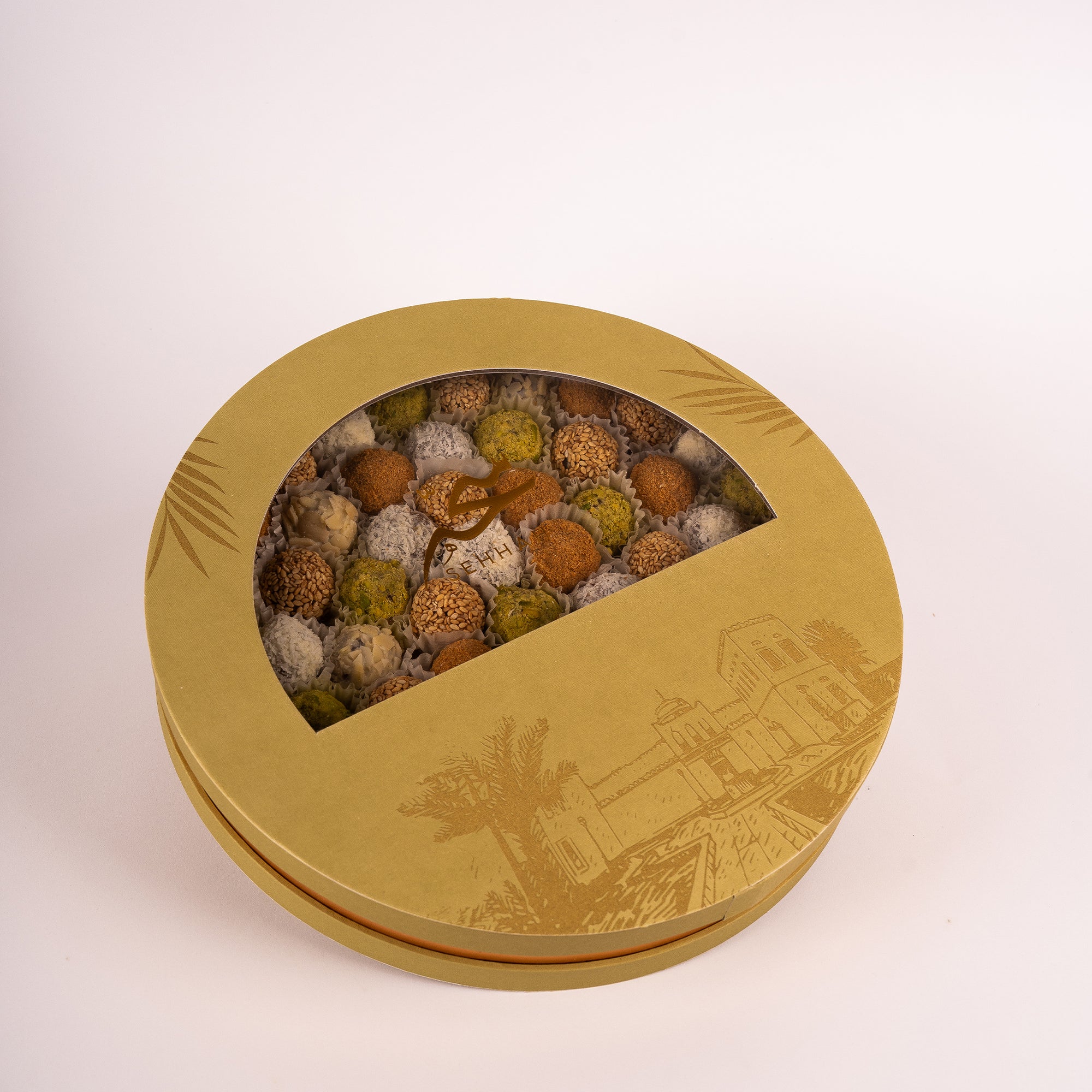 DATES MACADAMIA ROUND BOX