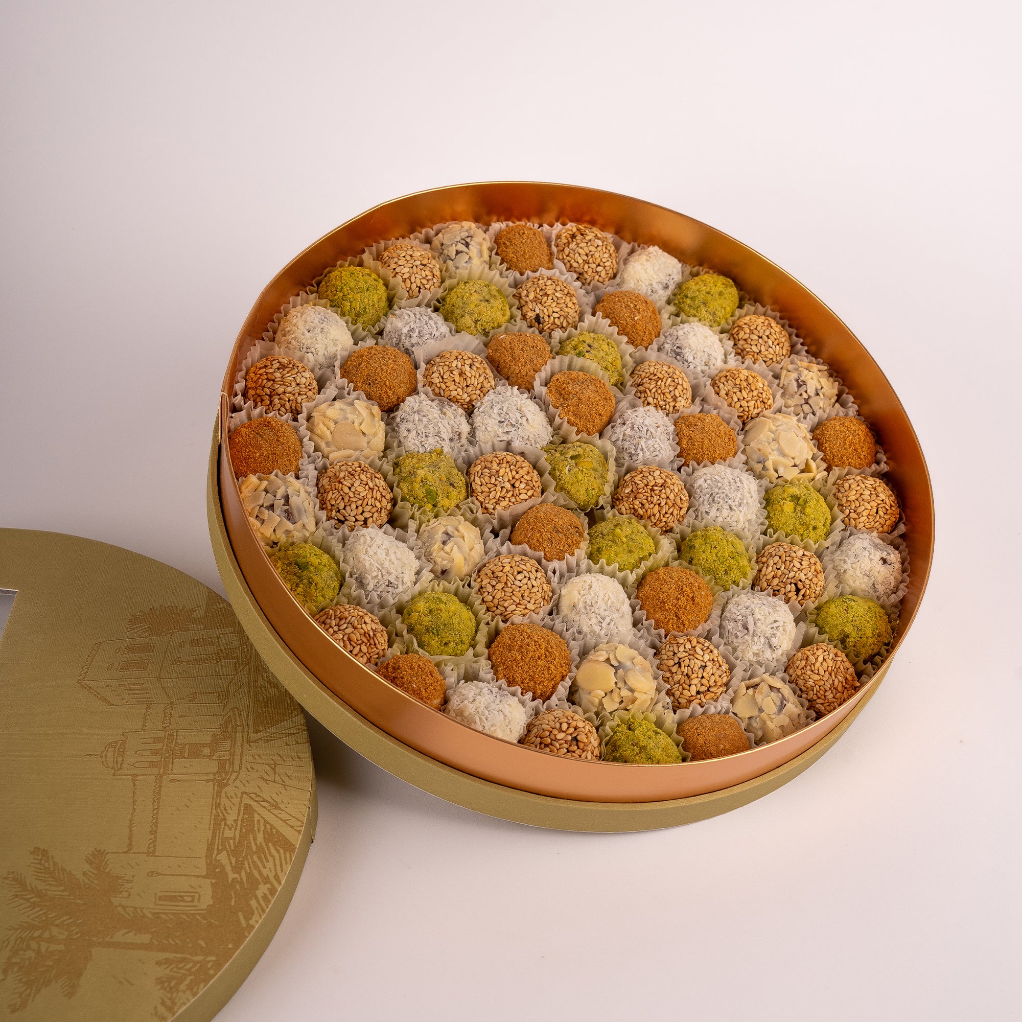 DATES MACADAMIA ROUND BOX