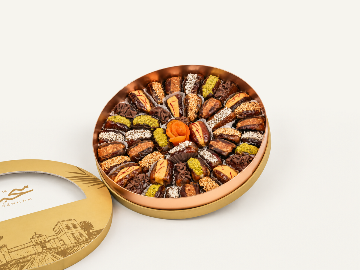 STUFFED DATES ROUND BOX
