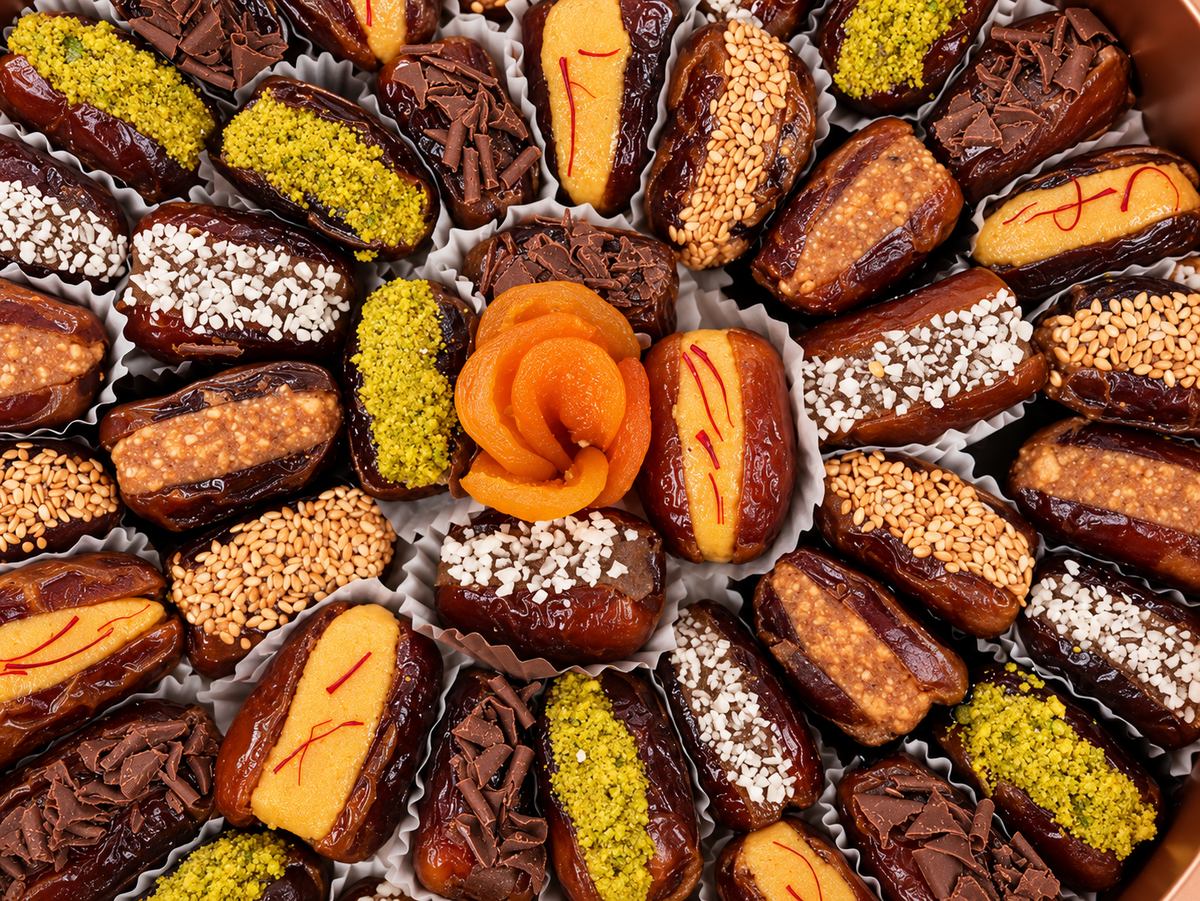 STUFFED DATES ROUND BOX