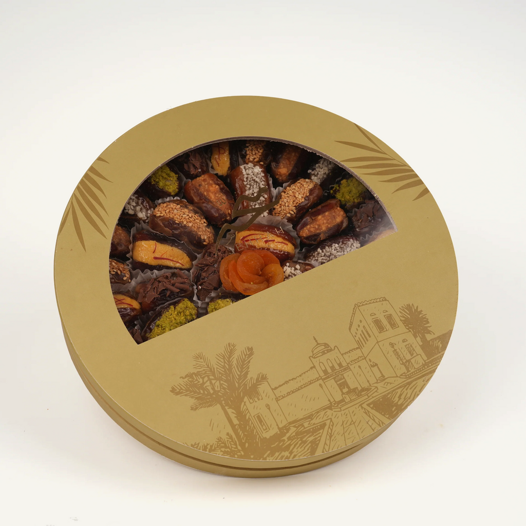 STUFFED DATES ROUND BOX
